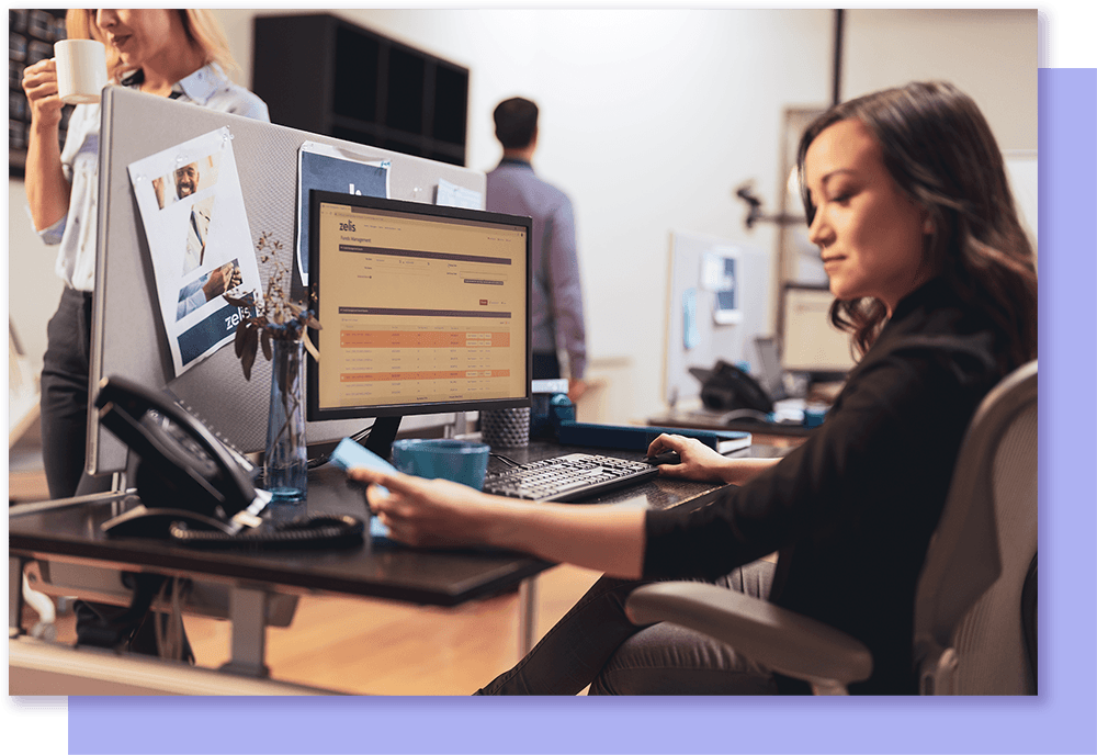 Employee at computer