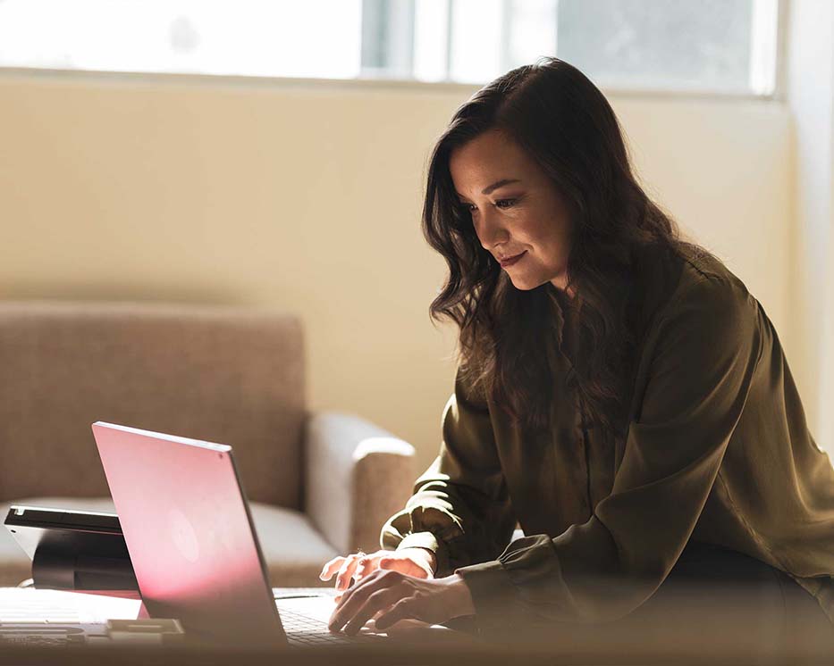 Woman on computer