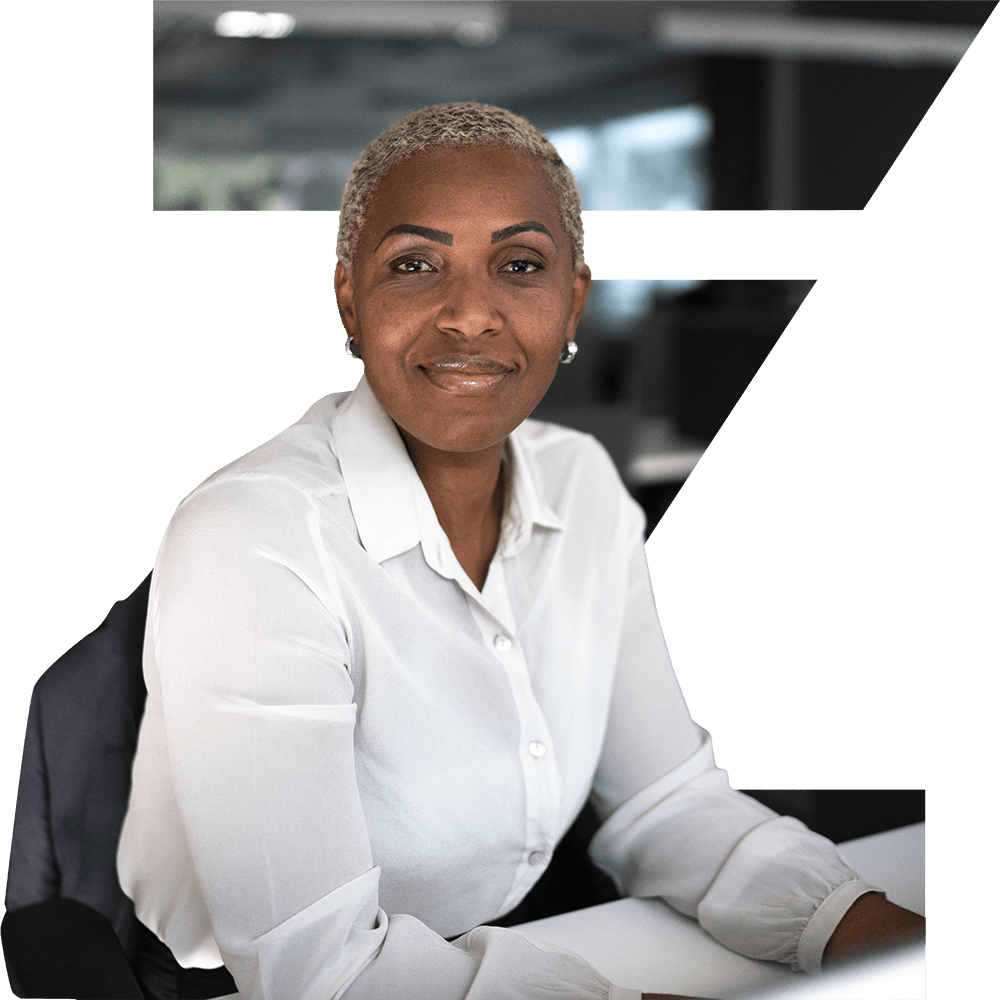 Woman in white shirt smiling