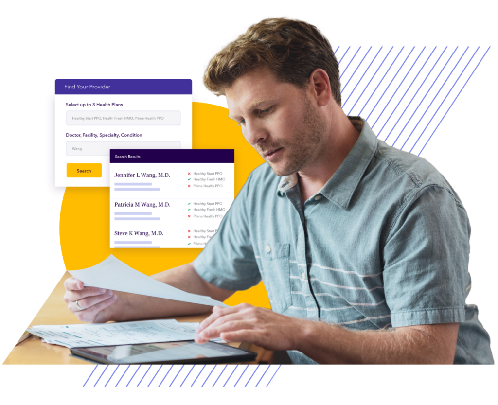 Man looking at paperwork